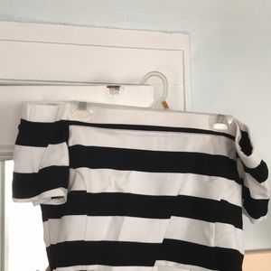 Black & White Stripped Crop Top.